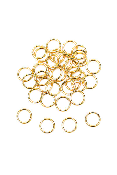 Choice 8 مم لون ذهبي 100 قطعة PVD لا يتلاشى أبدًا حلقات القفز المفتوحة من الف...