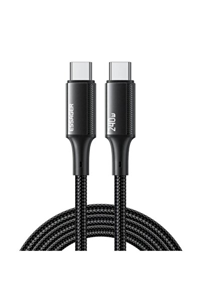 essager 2 Metre PD 240W Type-C to Type-C Mega Hızlı Data Şarj Kablosu, Telefo...