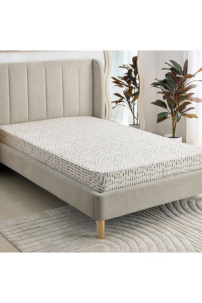 erorex ملاءة سرير مزدوجة من القطن بطبعة مونوليف من لوكسوت - 120×200+33 سم