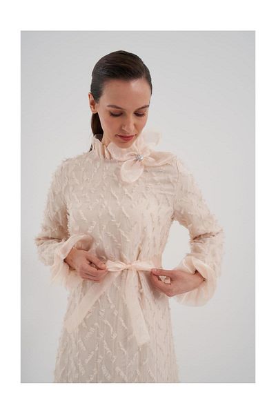 FUSHYA Glitter βραδινό φόρεμα με καρφίτσα λουλουδιών