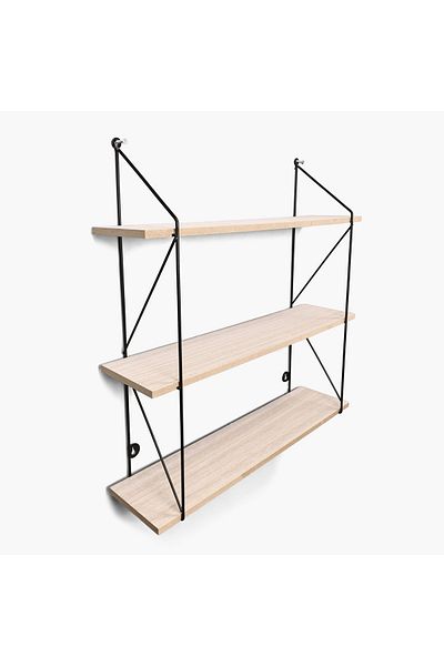 erorex Sera Tall 3-Tier Wall Shelf with MDF Board - 50x12x50 cm