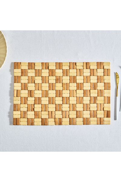 erorex Woodland Bamboo Tile Placemat - 30x45 cm