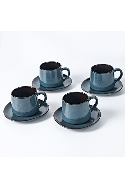 sharpdo Ceramic Cup And Saucer Kiln Glaze Changing Process Four Pieces Cups And Saucers