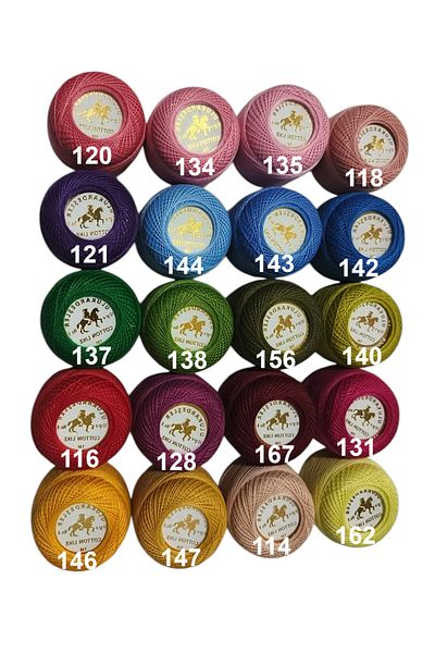PeriStore Ulukardeşler (10 Gr - No.8) Cotton Like Etamin Cross Stitch 20 Thread Set 1