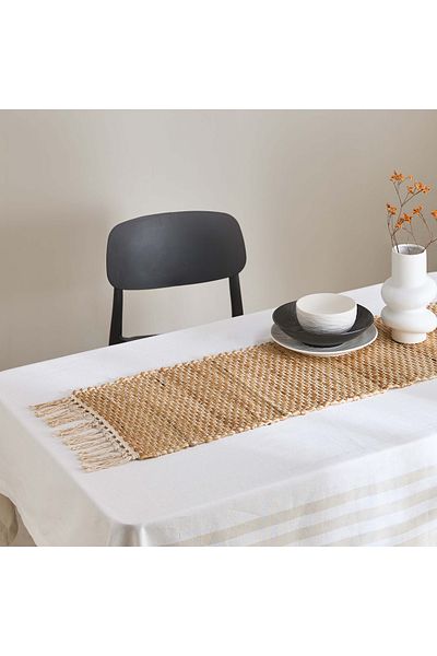 erorex Hemp Jute Cotton Woven Runner - 35x120 cm
