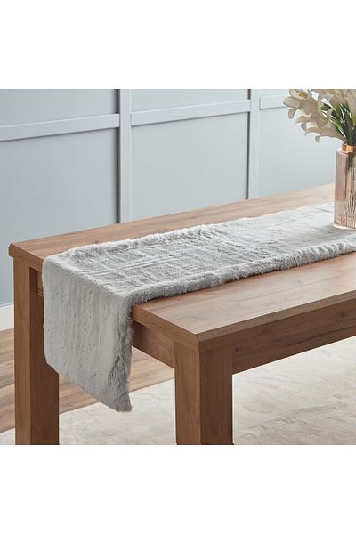 erorex Faux Rabbit Fur Table Runner - 40x220 cm