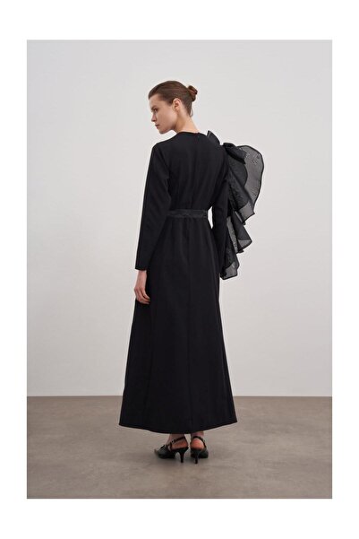 FUSHYA Tül Fiyonk Detaylı Abiye Elbise