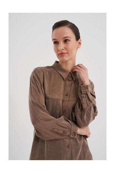 FUSHYA Bamboo Double Suit with Buttoned Pocket Detail