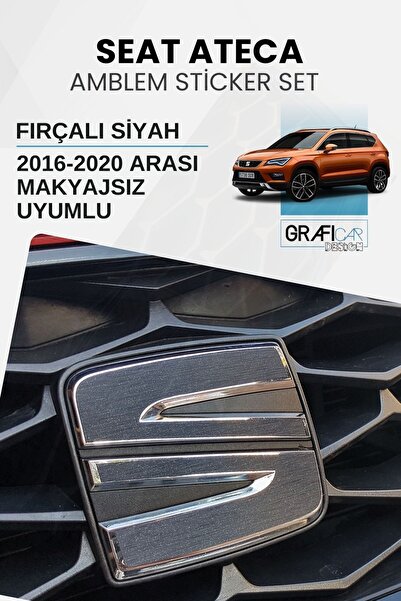 GRAFİCAR مجموعة ملصقات مطلية بشعار Seat Ateca - متوافقة مع موديلات 2016-2020 ...