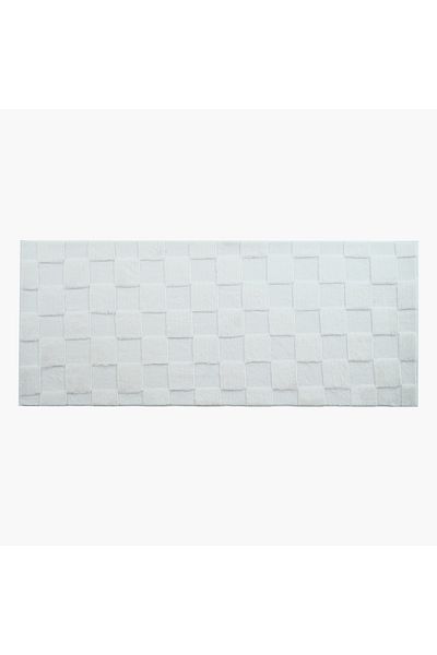 erorex Zara Eela Jacquard Rabbit Fur Rug - 60x150 cm