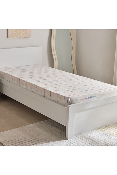 erorex ملاءة سرير مفردة من القطن من مجموعة Ivy Meadows Lilette - 90x200+25 سم