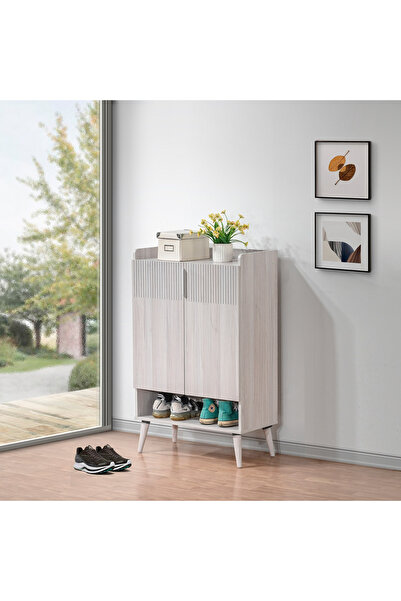 Generic Movo Elmwood 15-Pair Shoe Cabinet with 2 Doors