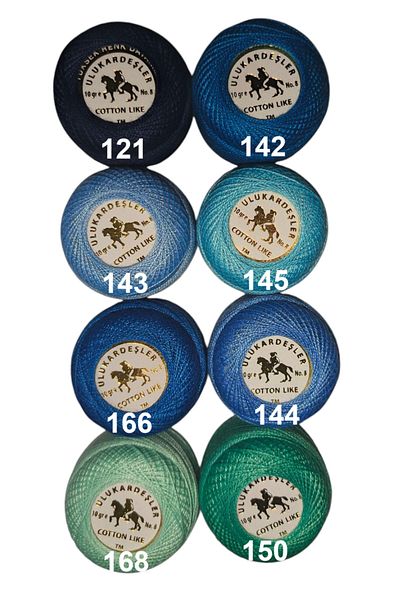 PeriStore Uluk Brothers Cotton Like Etamine Cross-Stitch Set of 8 Yarn (10 Gr - No.8)