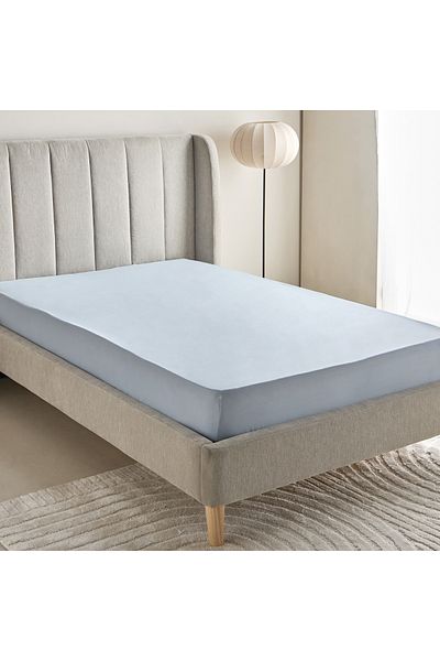 erorex ملاءة سرير مزدوجة من بريستول بولي قطن - 120×200+25 سم