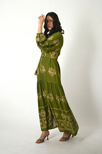 ABBRA Γυναικείο καλοκαιρινό φόρεμα με κουμπιά με κουμπιά μπροστά από 100% βισκόζη