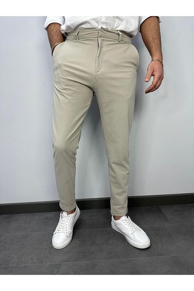 MODA Double Leg Lycra Fabric Pants Stone Gray