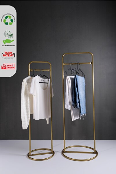 Fec Reklam Ikiz Metal Konfeksiyon Askılığı Renk Askılık Gold Elbise Askılığı ...