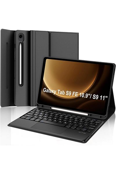 AWH حافظة لوحة مفاتيح تعمل باللمس لجهاز Samsung Galaxy Tab S9 FE 5G مقاس 10.9 بوصة/S9 11 بوصة 2023، غطاء بلوتوث