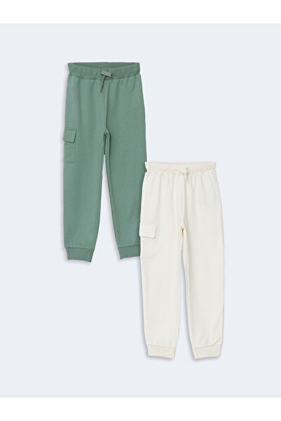 LC Waikiki Green Elastic Waist Boys Jogger Tracksuit Bottom 2-Piece