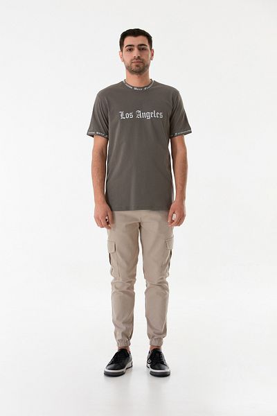 Fulla Moda Μπλουζάκι με στάμπα Los Angeles Crew Neck