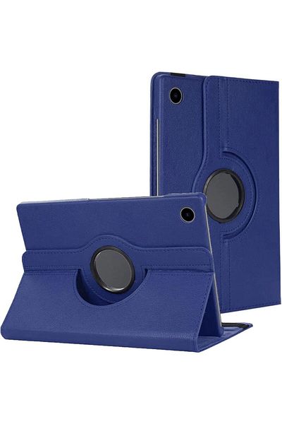 AWH 360° Rotatable Case for Galaxy Tab A9 Plus 11" 2023, PU Leather, Auto Wake/Sleep, Blue
