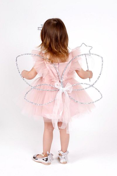 Le Mabelle Powder Tulle Shoulders Girls' Dress - Caroline