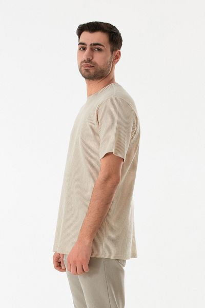 Fulla Moda Μπλουζάκι με ριγέ με ριγέ λαιμόκοψη