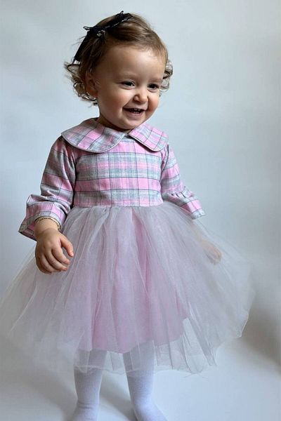 KETBaby Plaid Dress with Bag