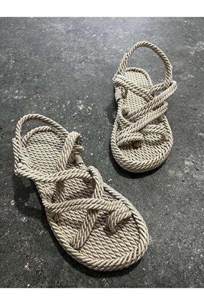 diclepolat Sandale Bej Rope Rope - Femei