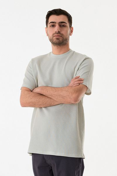 Fulla Moda Μπλουζάκι με ριγέ με ριγέ λαιμόκοψη