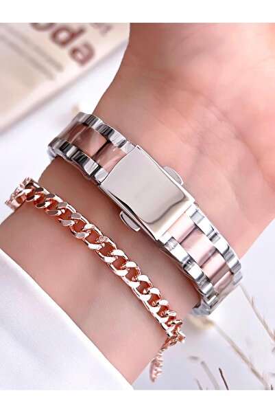 Slazenger Rose Silver Mother of Pearl - Women's Watch with 30 Mt Water Resistant Vintage Bracelet Gift