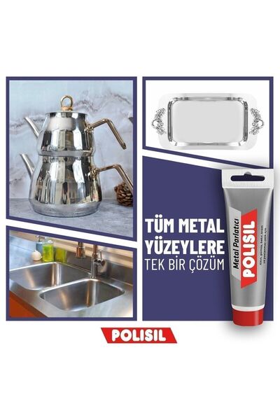 Polisa Metal Parlatıcı 80 Gr- Altın Gümüş Bakır Krom Paslanmaz Çelik Temizleyici Ve Parlatıcı