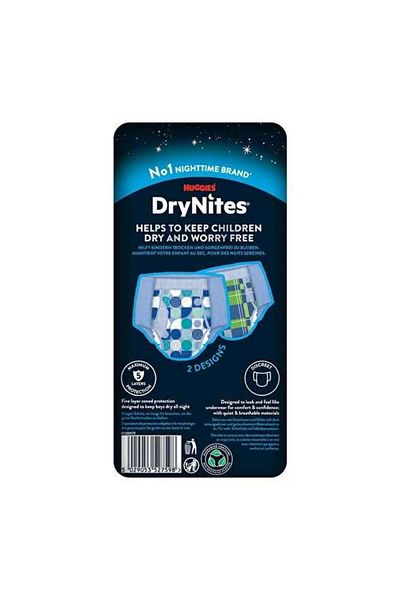 Huggies Drynites Night Panties Male 8-13 Years 30-48 kg 4 Pack 36 Pieces