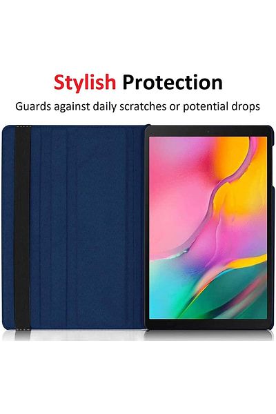 AWH جراب دوار لجهاز Samsung Galaxy Tab A 10.1 2019 [T510/T515]، حامل 360 درجة، وضع السكون/التنشيط التلقائي (أحمر)