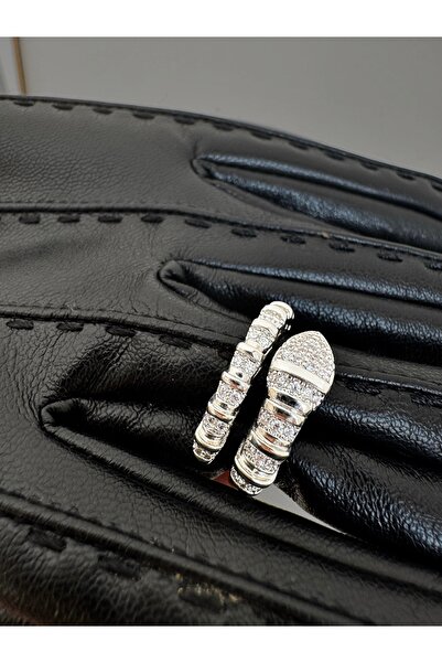 neslyaccessories Rodyum Snake Yüzük