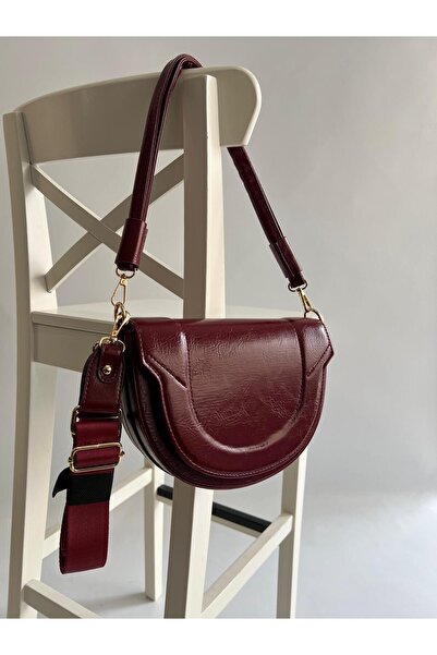 Mia Collection Geantă de mână și umăr pentru femei Tiran Model Roșu Claret