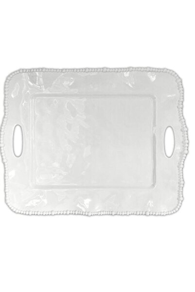 Baci Milano Joke Table Kitchen Melamin Dikdörtgen Tepsi Beyaz TRAY.COL01