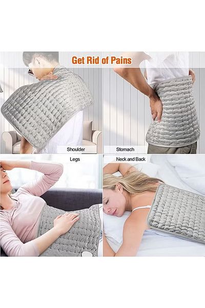 COOYA Electric Heating pad, with Automatic Switch-Off, 6 Temperature Levels, for Back Neck Shoulder,Grey