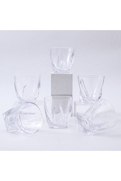 sharpdo Six Pieces Light Luxury Household Nordic Glass High Color Water Cup Set