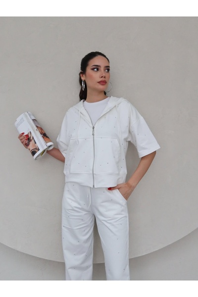 ESRAHELVACI Stoned Hooded Tracksuit Set