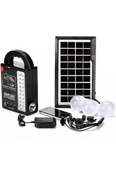 Powermaster GD-999 Güneş Enerjili Solar Aydınlatma Sistemi 3 Ampullü Powerban...