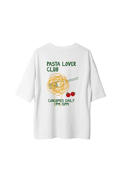 SVART WEAR Pasta Lover Club tricou cu imprimeu supradimensionat Tricou unisex