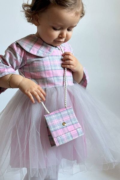 KETBaby Plaid Dress with Bag