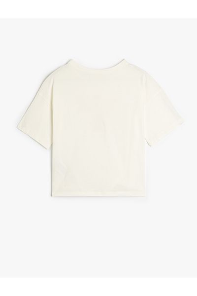 Koton Print Detail Crew Neck Cotton Short Sleeve T-Shirt