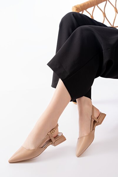 DURUNUN BUTİĞİ حذاء لينا نيود (كعب 3 سم) بكعب ومقدمة مدببة