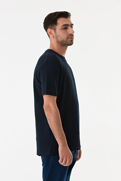 Fulla Moda Μπλουζάκι από ύφασμα βάφλα με λαιμόκοψη