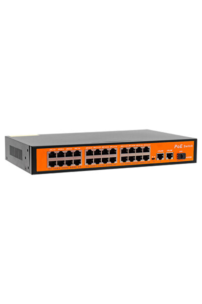 24 Port 10/100/1000 Mbps 300 Watt 24 3 Sfp Poe Gıgabıt Ethernet Swıtch