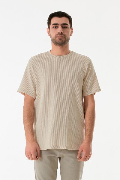 Fulla Moda Μπλουζάκι με ριγέ με ριγέ λαιμόκοψη