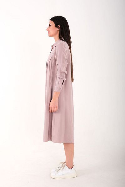 Blues Outlet   Women's Wide Cut Dress with Side Pleats-Lico