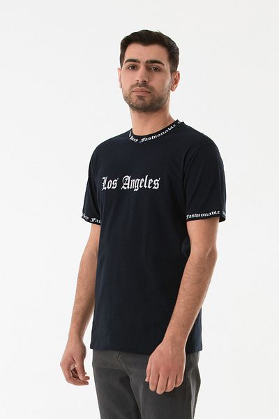 Fulla Moda Μπλουζάκι με στάμπα Los Angeles Crew Neck
